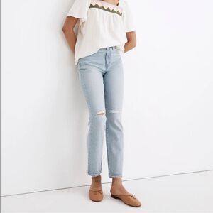 Madewell The High Rise Slim Crop Boyjean Dumas Light
Wash Ripped Edition 27